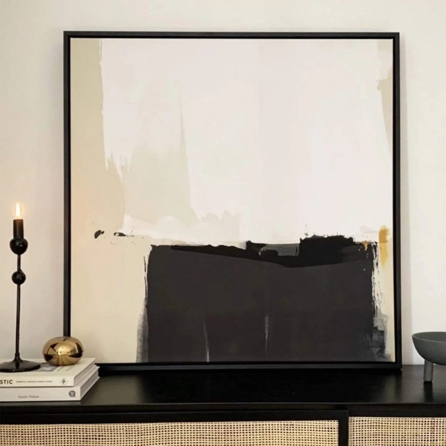 Quiet Mind Framed Abstract Canvas Art