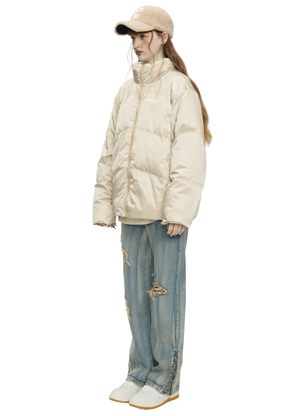 Rabbit Fur Lined Puffer Jacket