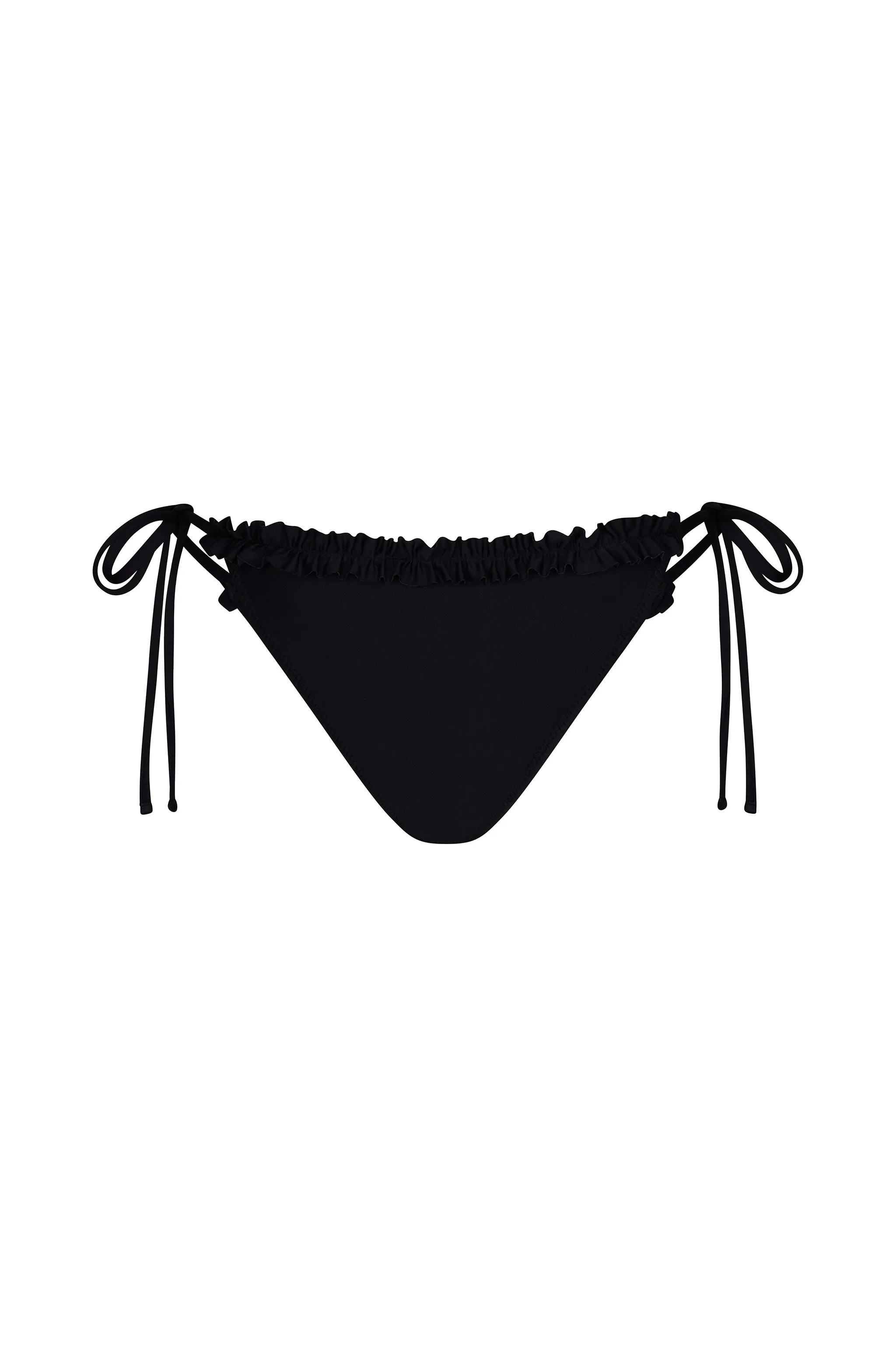 Ruffle Charm Bikini Bottom in Onyx