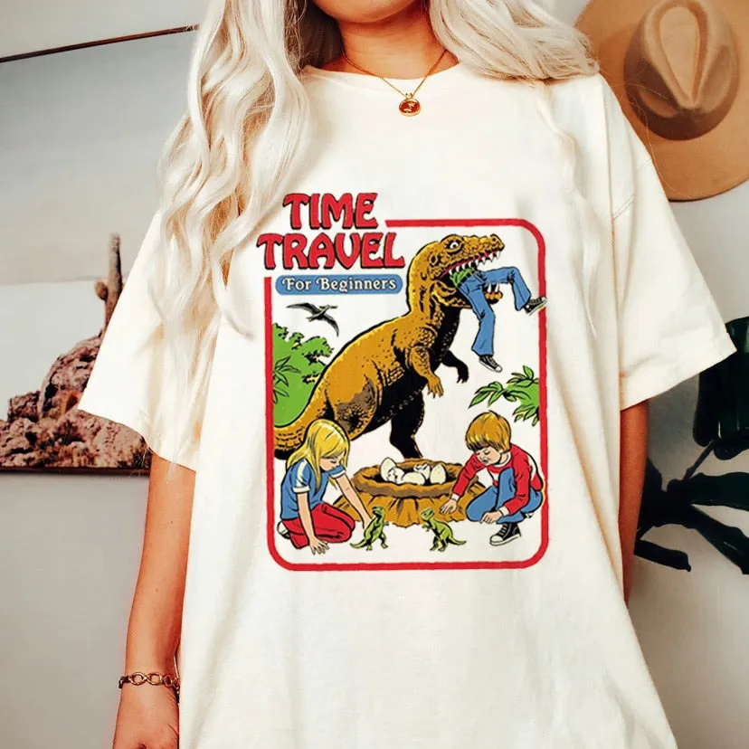 Satan Demon T-shirt Horror Devil Retro T-shirt 2023 Women's Classic Horror Cartoon Top Large Harajuku Casual White T-shirt.