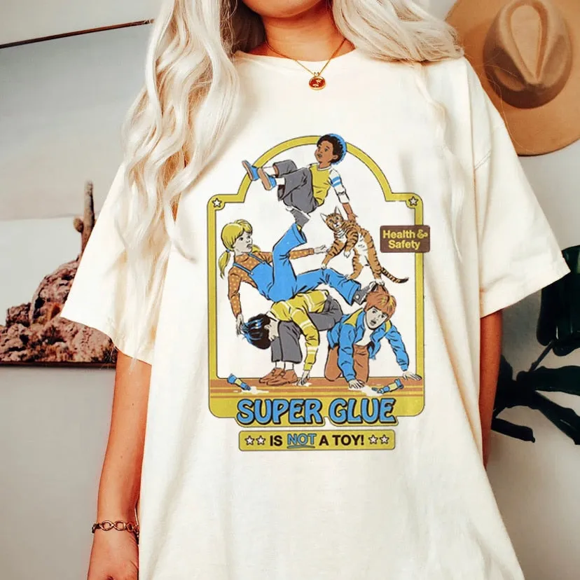Satan Demon T-shirt Horror Devil Retro T-shirt 2023 Women's Classic Horror Cartoon Top Large Harajuku Casual White T-shirt.