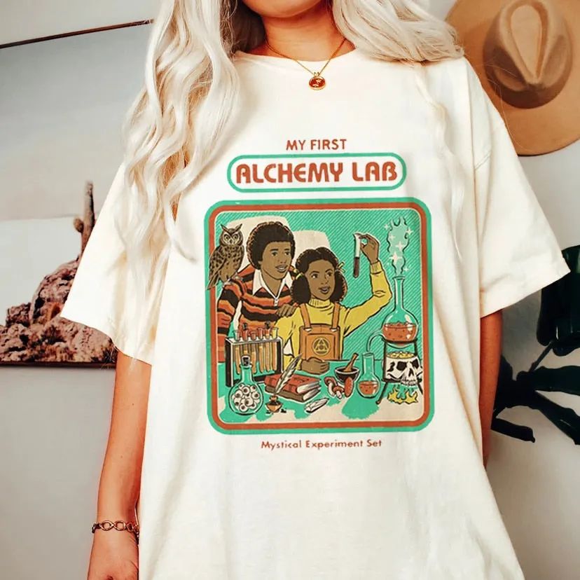 Satan Demon T-shirt Horror Devil Retro T-shirt 2023 Women's Classic Horror Cartoon Top Large Harajuku Casual White T-shirt.