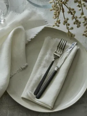 Set of 2 Antique White Linen Napkins Set of 2 Antique White Linen Napkins