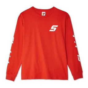 SHFW Construction Graphic Logo LS Tee Red SHF05T014 SHFW Construction Graphic Logo LS Tee Red SHF05T014