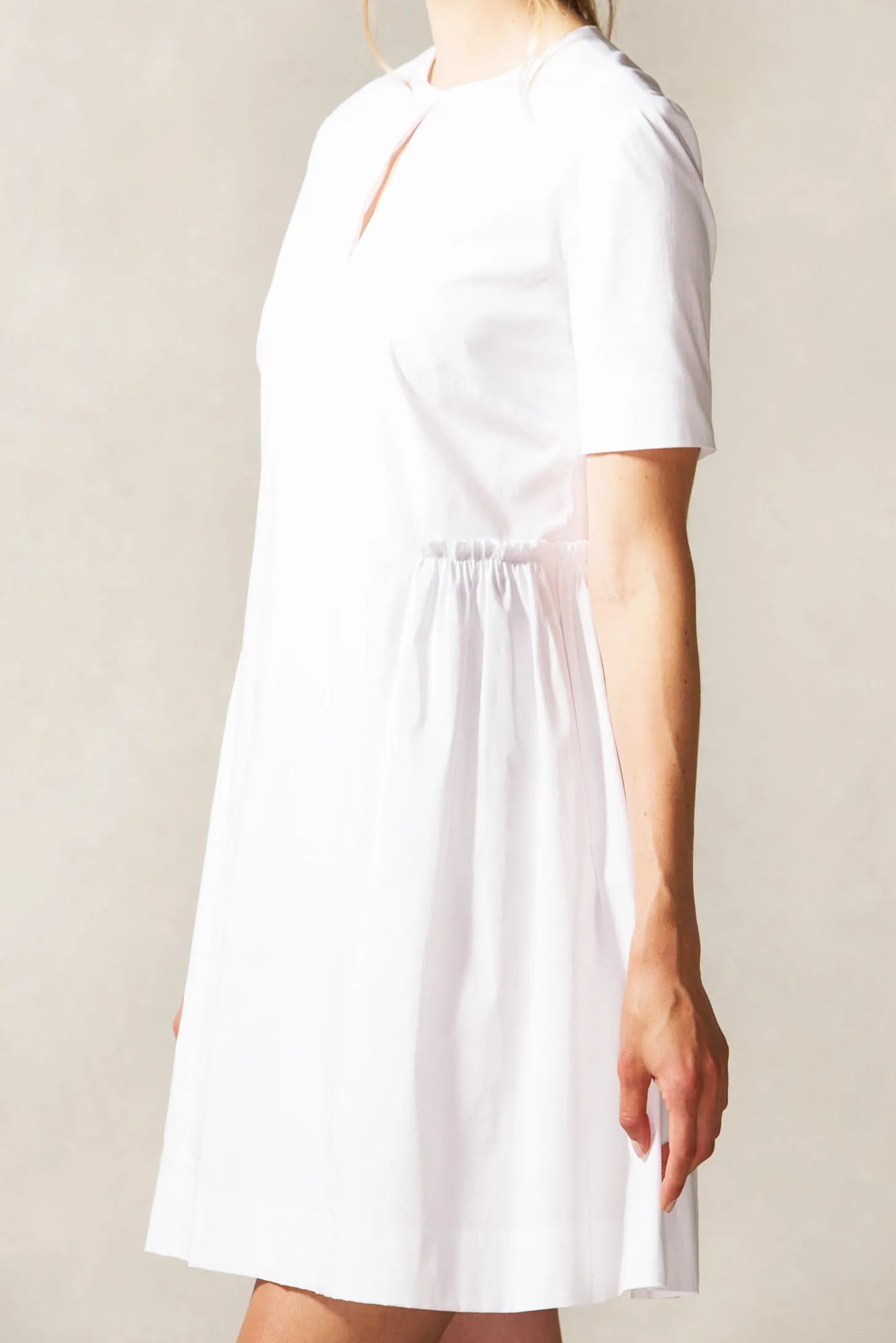Side Shirring Dress