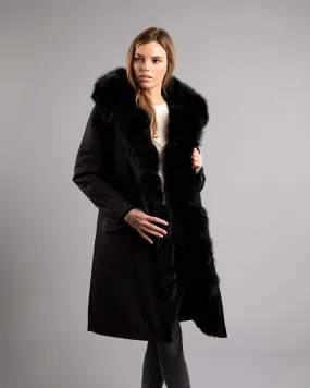Ski Lux Parka Jacket Long Black Ski Lux Parka Jacket Long Black