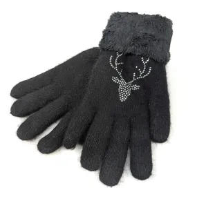Stag Faux Fur Gloves Stag Faux Fur Gloves