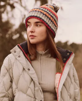 The Cabin Beanie. -- Camp Marled Stripe The Cabin Beanie. -- Camp Marled Stripe