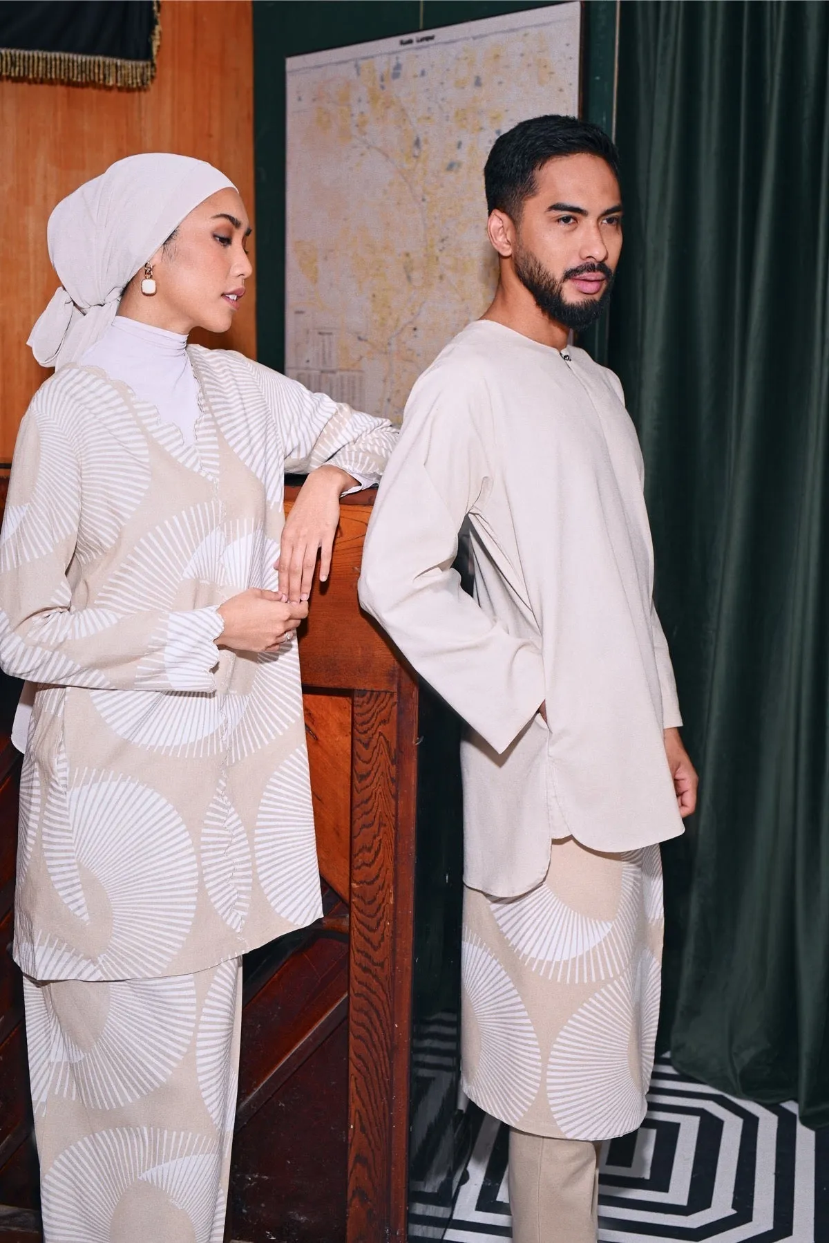 The Congkak Men Kurta - Khaki
