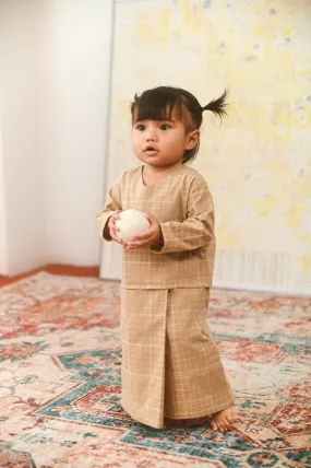 The Dulu Kita Babies Kurung - Kita Khaki Checked The Dulu Kita Babies Kurung - Kita Khaki Checked