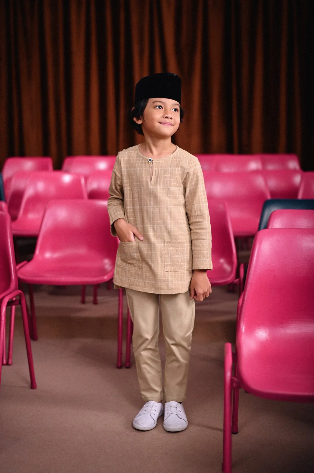The Dulu Kita Kurta - Kita Khaki Checked