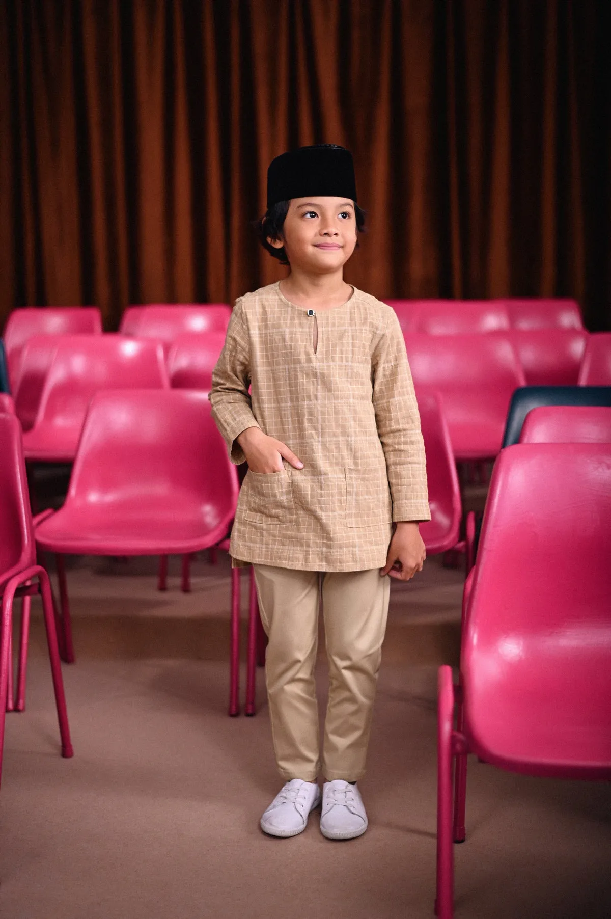 The Dulu Kita Kurta - Kita Khaki Checked