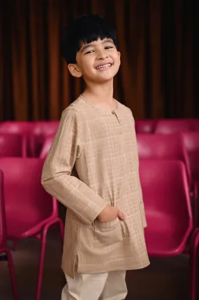 The Dulu Kita Kurta - Kita Khaki Checked