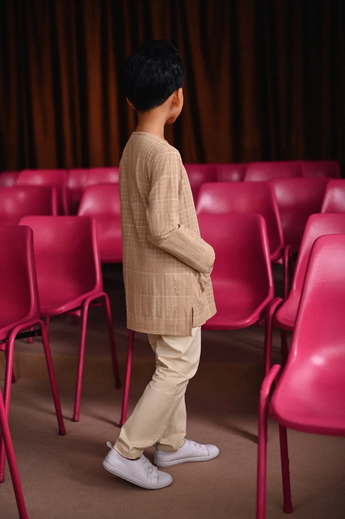 The Dulu Kita Kurta - Kita Khaki Checked