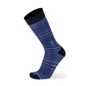 The Plaid - Extra Cushioned - Blue Plaid Dress Socks The Plaid - Extra Cushioned - Blue Plaid Dress Socks