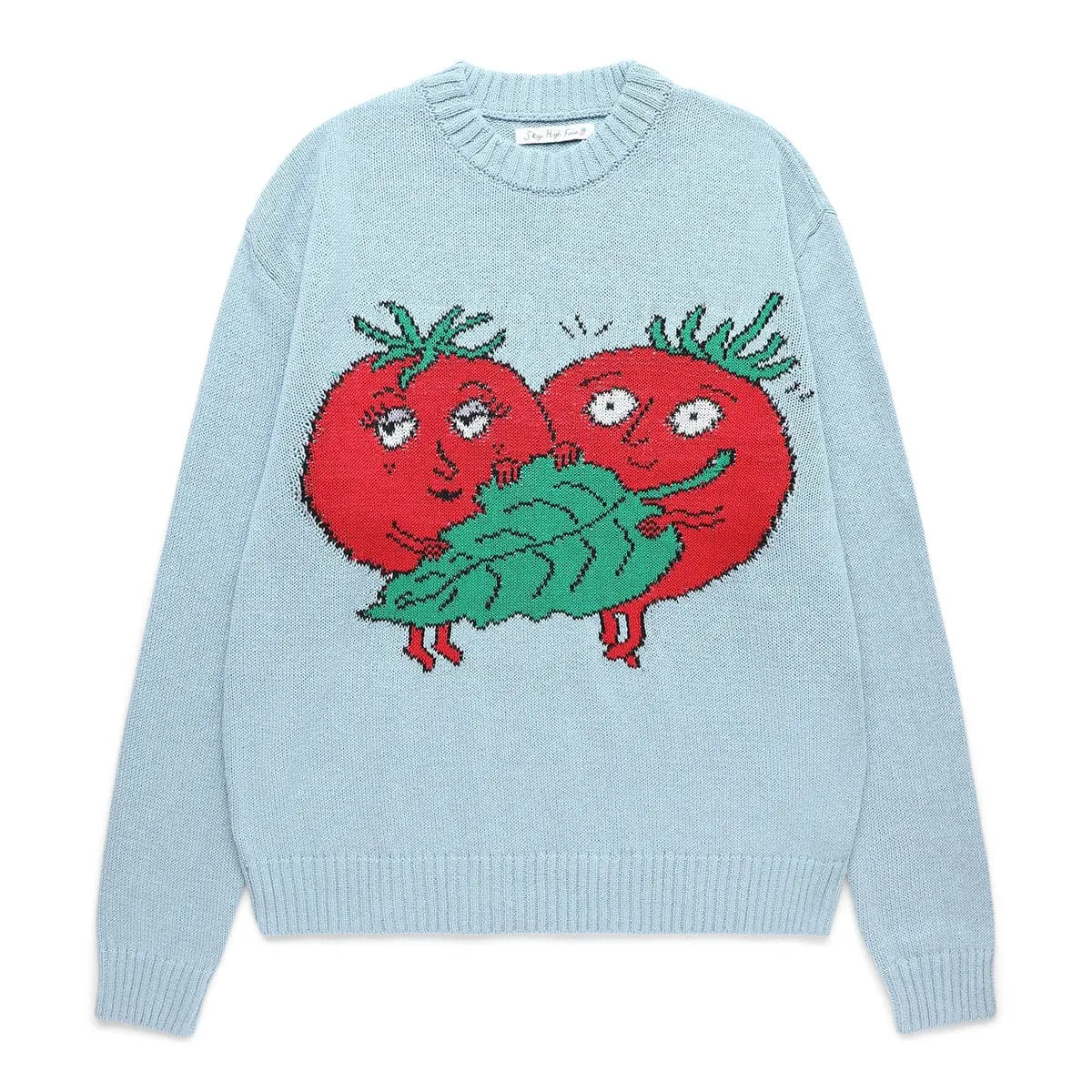 'TOMATOES' INTARSIA KNIT SWEATER
