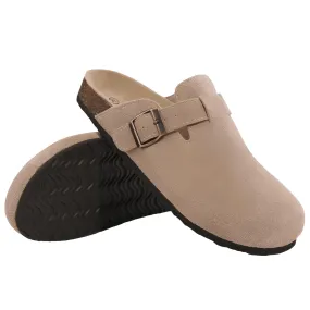 Trendy Cork Clog Suede Sandals With Arch Support Trendy Cork Clog Suede Sandals With Arch Support