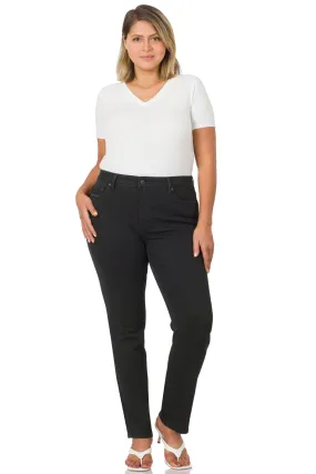 Zenana Plus Mid-Rise Straight Leg Frayed Jeans Zenana Plus Mid-Rise Straight Leg Frayed Jeans
